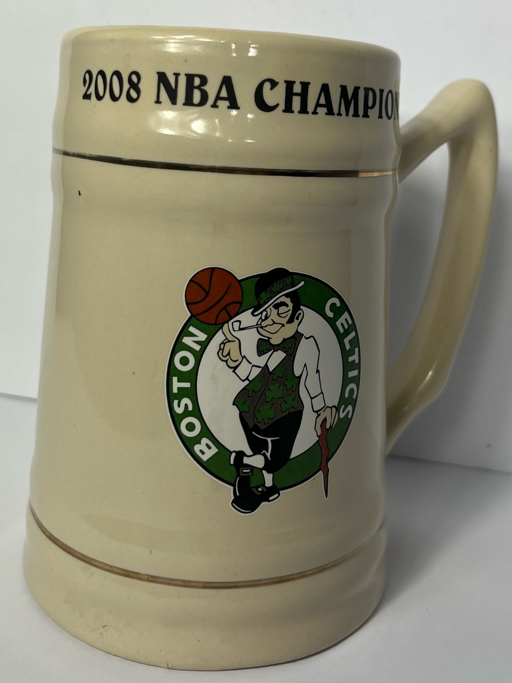 Vintage 2008 Boston Celtics NBA Champions Ceramic Beer Stein Mug - Playoff Resul